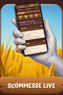 Screenshot mobile Roostino Casino con giochi live e scommesse